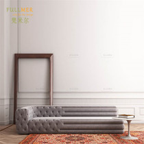 Italian light luxury concubine sofa small apartment living room noble concubine single bed double three people sofa bedroom fabric sofa