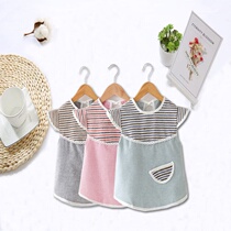Children waterproof anti-wearing clothing bib round mouth male and female baby saliva towel food for baby sleeveless hood clothes spring and autumn