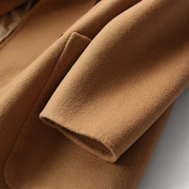 High cost performance to send inside vest small man loose wool jacket long double-sided cashmere coat women