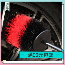 Car hub brushed engine brushed slit brushed steel ring brushed long handle bending brush car wash washing hub engine brush