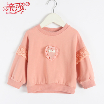 Autumn new female baby Korean version of the clothes for infants and young children cotton pullover girls long sleeve round neck sweater