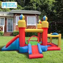  Doctor dolphin trampoline square Childrens amusement park Outdoor large bouncy castle slide Outdoor inflatable toy