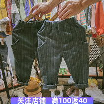 Boys pants spring and autumn clothing 2020 new 5 childrens casual pants baby wear Korean version of 3 years old children straight trousers
