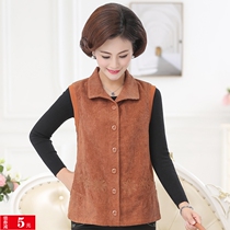 Middle-aged and elderly vest jacket women wear large size short grandma waistcoat old lady mother spring and autumn thin vest