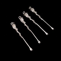Silver ear spoons alloy plated silver plated with old-style portable pickpocketing male and female holsters Ears God Instrumental Silver Ornament Gift