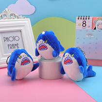 Cartoon lovely fierce shark plush piece keybuckle doll doll clothing package accessories hanging