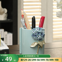 European resin desktop pen pack collection box collation of idyllic creative gift fashion pendulum pens brush rack