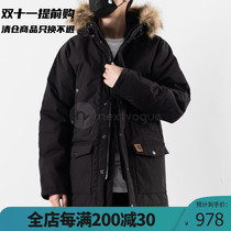 (NextVogue) carhartt wip trapper parka mid-length fur collar thick cotton coat