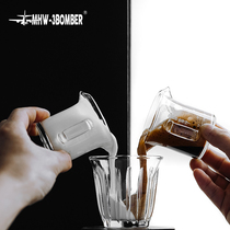 MHW-3BOMBER bomber double mouth small Milk Cup double mouth measuring cup shot Cup Italian concentrated glass