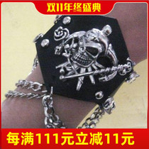 Personality alternative fashion punk leather wristband DEATH DEATH