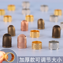 Thimble finger set household thickening adjustable handmade metal copper wedding thimble hoop sewing ring device