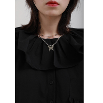 sunsetpark1 original design handmade Butterfly paper clip double necklace choker chocker