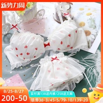  Yosu custom girl underwear set Japanese sweet love bow fairy mesh Lolita underwire bra