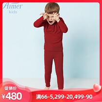 Admiration Childrens counter warm boys and girls Red double layer thick warm bottoming trousers AK373P12