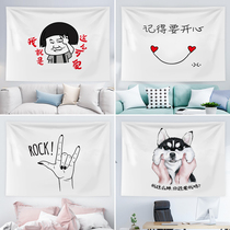 Hanging cloth ins background cloth network popular running expression funny room bedroom bedside decoration wall tapestry