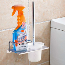 Punch-free stainless steel set toilet brush waterproof toilet brush metal holder suction cup hanger cleaning toilet wall type