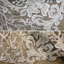 Taiwan new Nordic crystal beads sequin embroidery lace z27 wedding costume evening dress Gaoding fabric