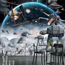 Star Wars Background Wall Paper Science Fiction Universe Spacecraft Wall Cloth Tech Sensory Wallpaper Gaming Hall Internet Café Web Cafe Café