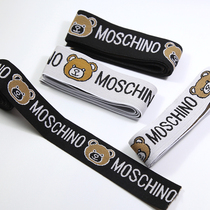 Cartoon bear Jacquard embroidery letters Elastic band wide waist band wide rubber band elastic band Rubber band