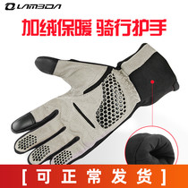 Lampada autumn and winter mountain bike road bicycle gloves riding long finger winter wind and cold warm full finger