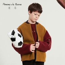 pomme Pong horse woolen coat autumn winter boys and women leisure warm sports woolen coat AI9242910