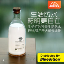 Milk bottle with sleep message Light led bedside bedroom night light ins girls creative sleep lamp atmosphere gift