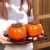Ceramic Simulation Persimmon Affair event Ruyi New Year Joe relocation New residence Decoration Creative New Wedding Gift Companion Gift