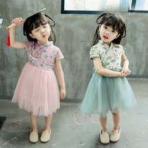 Girls fairy dress Super fairy summer dress children Hanfu fairy dress Children Baby cheongsam dress Chinese style 3