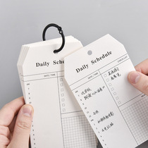 4 ring-type daily planner to-do items loose-leaf note book simple ins multi-functional portable memo