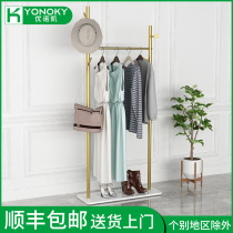  Italian light luxury coat rack Floor-to-ceiling bedroom household simple modern Nordic bed and breakfast beauty hotel hanging clothes rack