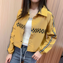 2020 early autumn new long-sleeved thin cardigan dark buckle drawstring short jacket Korean fan jacket top female student