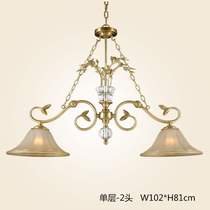 Long impact European epidemic loss clearance American dining room lamp retro crystal table chandelier hollow carved Lantern