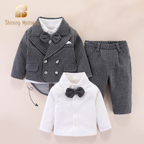 Full moon baby clothes male baby 100 days gift commemorative photo theme clothing dress with hand gift one year old suit