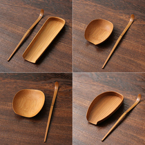 Shanshan bamboo wood Tea Tea Needle clip shovel set all hand Japanese retro natural bamboo kung fu tea ceremony six gentlemen