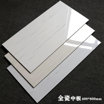 Full throw glazed inner wall brick 400 * 800 Living room full porcelain middle plate Kitchen Toilet White Striped Bright Light Face Tiles