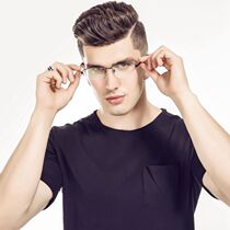 Business Elite Nearsightedness Titanium Retro glass frame Pure titanium Eye frames Titanium Gold Eyeframes Nearsightedness Mens Gameglasses