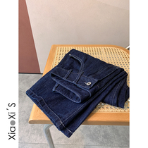 Xiao Xijia) Spring and summer new jeans womens straight loose Korean version of thin and versatile foreign style bf wide leg pants