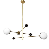 Nordic Lamp Personality Creativity Modern Minimalist Bedroom Restaurant Net Red Wire Bar Molecular Magic Bean Living Room Full Copper Chandelier