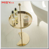 Exquisite Minimalist Stainless Steel Side Table Mini Round Off the Moon Side Table Personalized Creative Bathroom Side Table