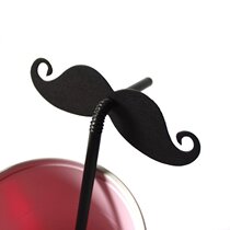 Creative straw wedding party party funny black beard straws