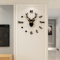 Nordic punch-free diy clock wall clock Creative modern simple living room clock Home fashion decorative art table