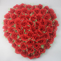 Loving Shape Emulation Rose Flower Tray Flower Cluster Dotted Full of Star Peach Hearts Rose Silk Flowers Decorative wedding caravan flowers