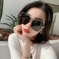 Sunglasses women's UV-resistant polarized round face net red with 2021 fashion ins Korean version of Joker personality sunglasses