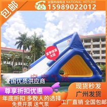 Inflatable childrens adult water toys water park fun equipment Jumping Bed Stilts seesaw Triangle Slide walking ball