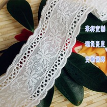 New Pindi Artisanal Hollowed-out Summer Wear Accessories 112343 South Korea Lace Silk Lace Fine Cotton Flowers Wave Edge Embroidery