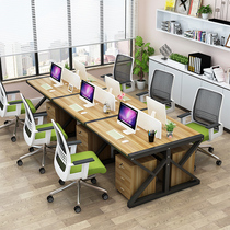 Staff desk and chair combination Office four-person computer desk Double-person workstation Office furniture combination