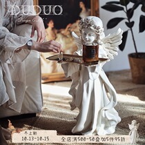 Alice tray Angel bedroom living room sofa large floor ornaments porch decoration American retro sculpture