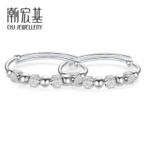 Chao Hongji Jewelry Flower Bi Silver bracelet Foot silver child bracelet Baby baby bracelet