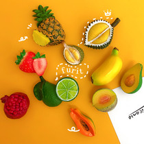 Food fruit resin refrigerator sticker Simulation food food play magnetic message sticker Refrigerator door decoration magnet with suction