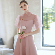 Pink Evening Dress 2022 New Wedding Engagement Toast Banquet Hosted Birthday Long Nepotism Dreamy Triple Wear